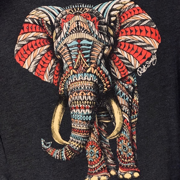 Pacsun Ornate Elephant Crew - Picture 2 of 5
